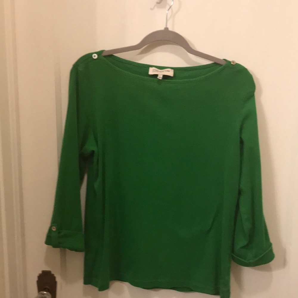 Emerald green Jones New York boatneck